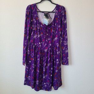 Her Universe Disney Hocus Pocus Icons Lace Up Long Sleeve Dress Plus Size 1X